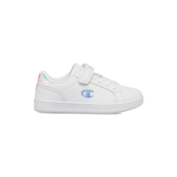 Sneakers bianche da bambina con logo iridescente Champion Alex B PS, Brand, SKU s344000195, Immagine 0